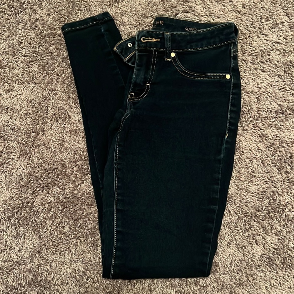 Jennifer Lopez, size 2 jeggings (super skinny), navy, worn only a few times.